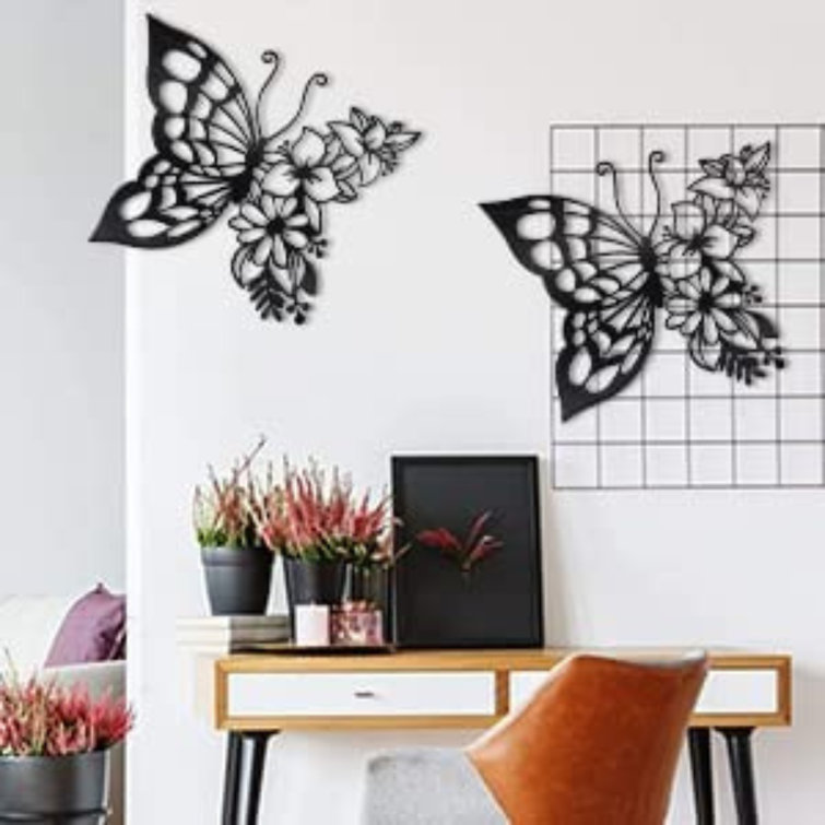 August Grove® 2 Piece Butterfly Wall Décor Set Wayfair